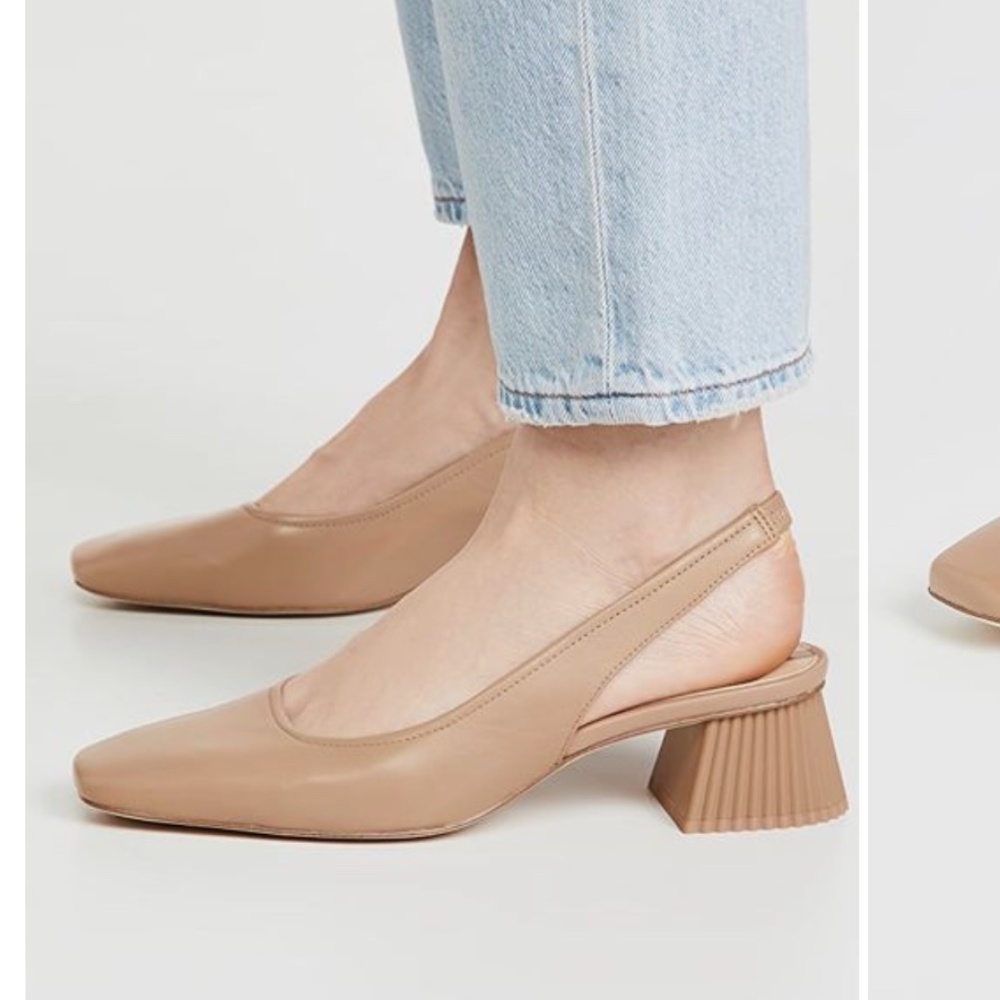 Sam Edelman Toren Block Heel Square toe Slingback Leather size 9